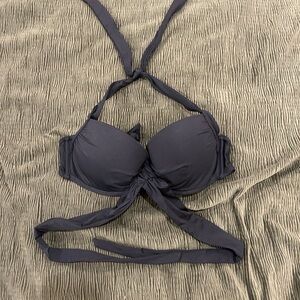 Victoria's Secret Sexy Strappy Black Halter Bikini Top